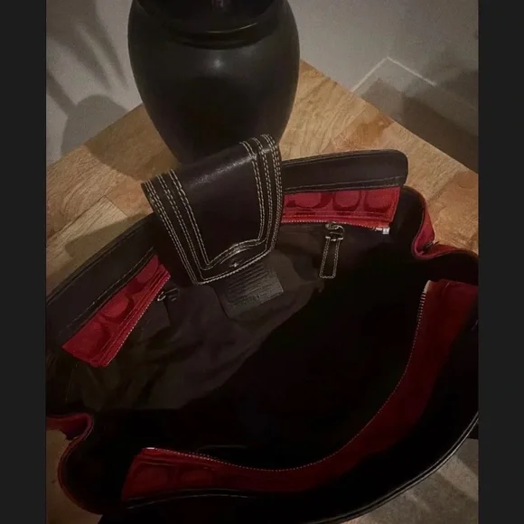 COACH BUNDLE Cherry Red Stachel Bag Set - Picture 8 of 8